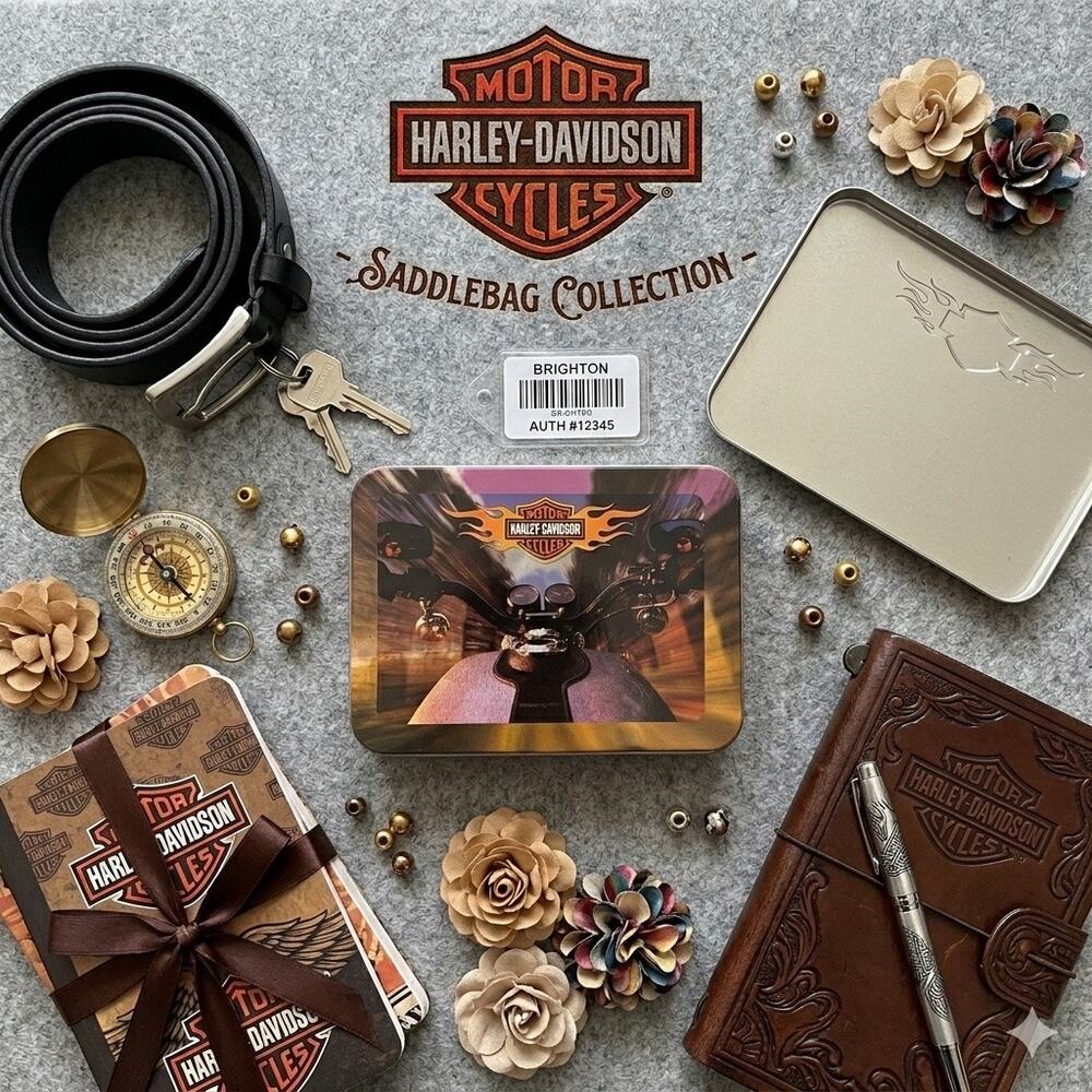 Harley-Davidson Double Deck Playing Card Set in Embossed Tin - Sealed Cards